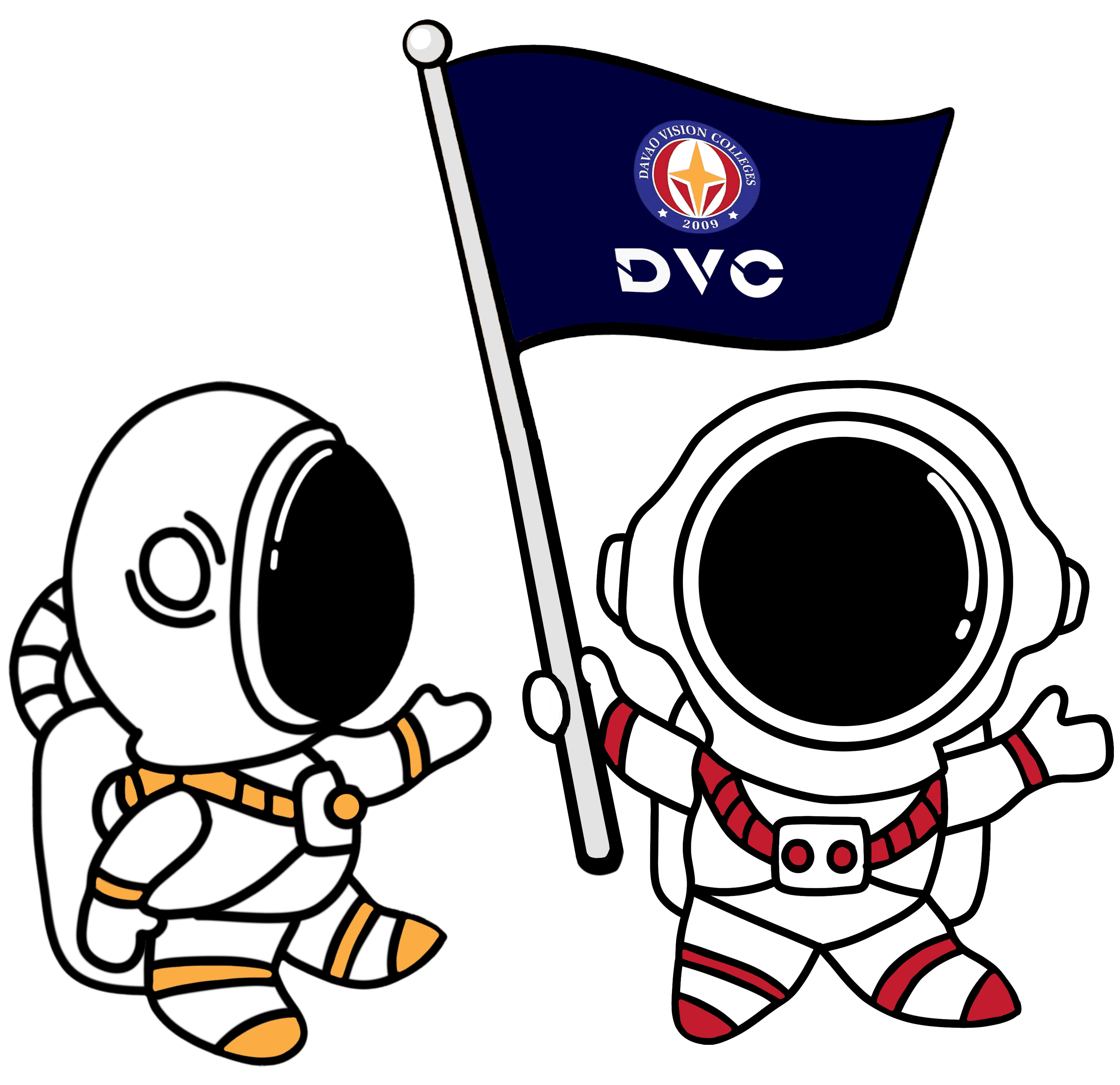 Astronaut floating in space